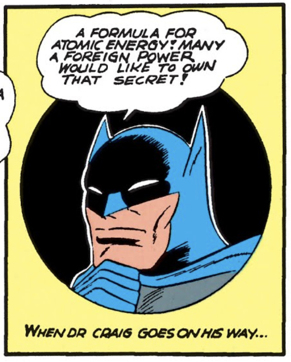 Batman thinks about atomic energy