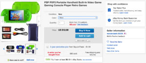 PXP3 eBay listing