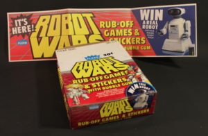 Robot Wars trading card box & banner